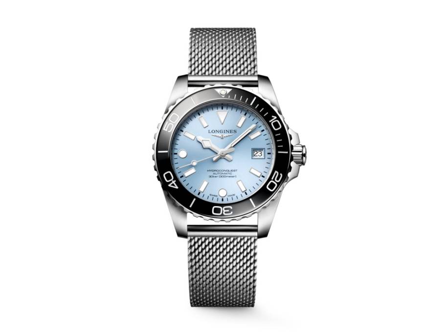 HydroConquest Automatik Edelstahl 39mm blaues Zifferblatt Metallband