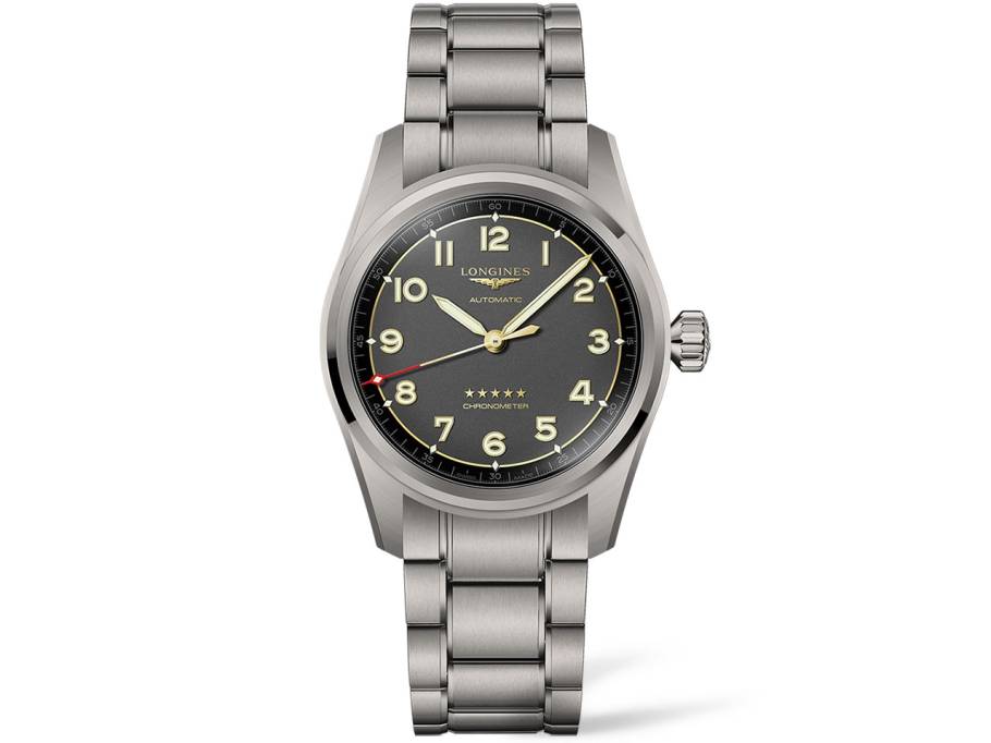 Spirit Automatik Titan 40 mm schwarzes Zifferblatt Titanband