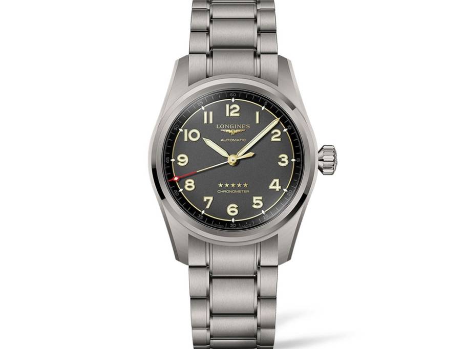 Spirit Automatik Titan 42 mm schwarzes Zifferblatt Titanband