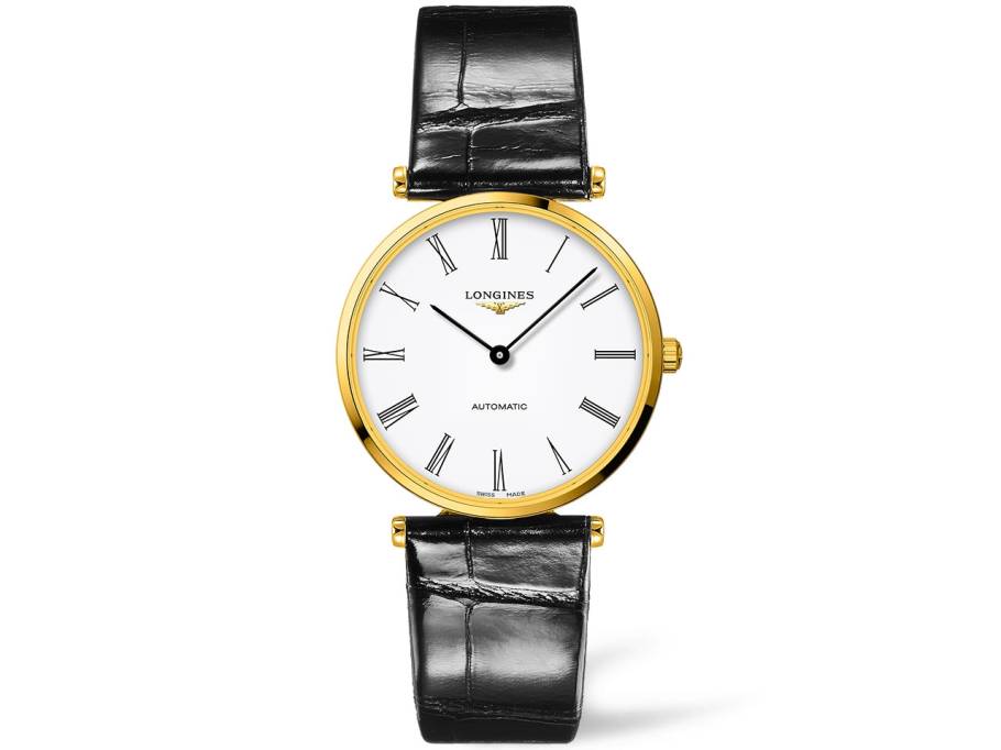 La Grande Classique Automatik goldfarben römisch Lederband