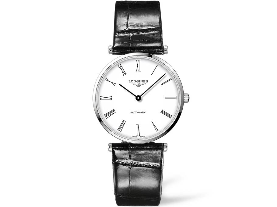 La Grande Classique Automatik weiß römisch Lederband