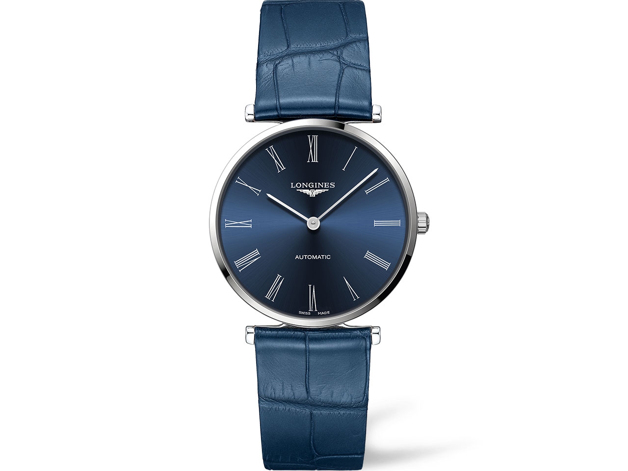 Longines Uhr Blaues Lederarmband Longines Spirit Flyback Automatik