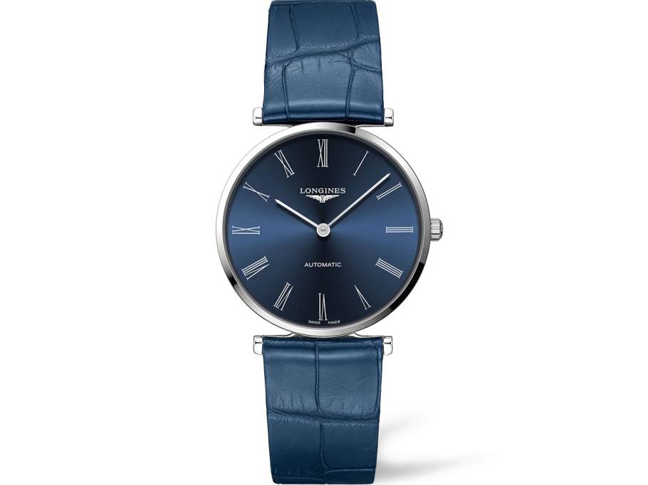 La Grande Classique Automatik blau römisch Lederband