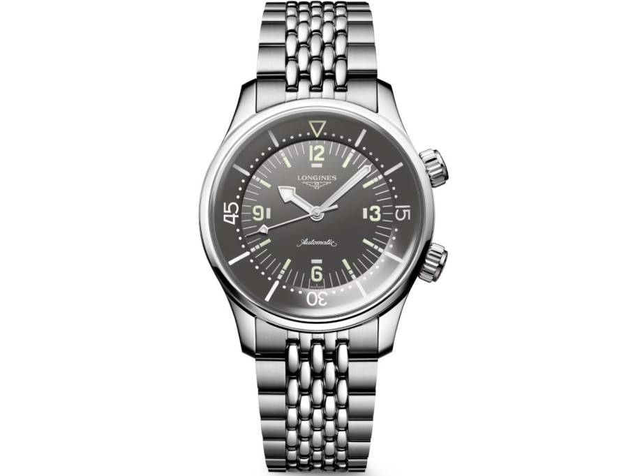 Legend Diver Chronometer Automatik Edelstahl 39mm graues Zifferblatt Metallband