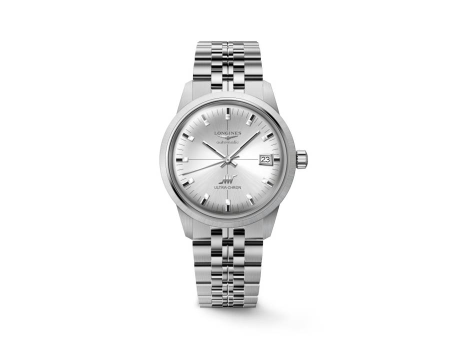 Ultra Chron Classic Automatik Edelstahl 37mm silberfarbenes Zifferblatt Metallband