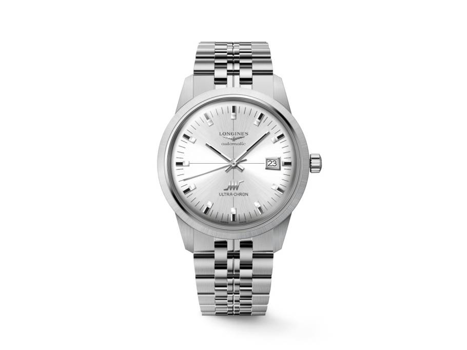 Ultra Chron Classic Automatik Edelstahl 40mm silberfarbenes Zifferblatt Metallband