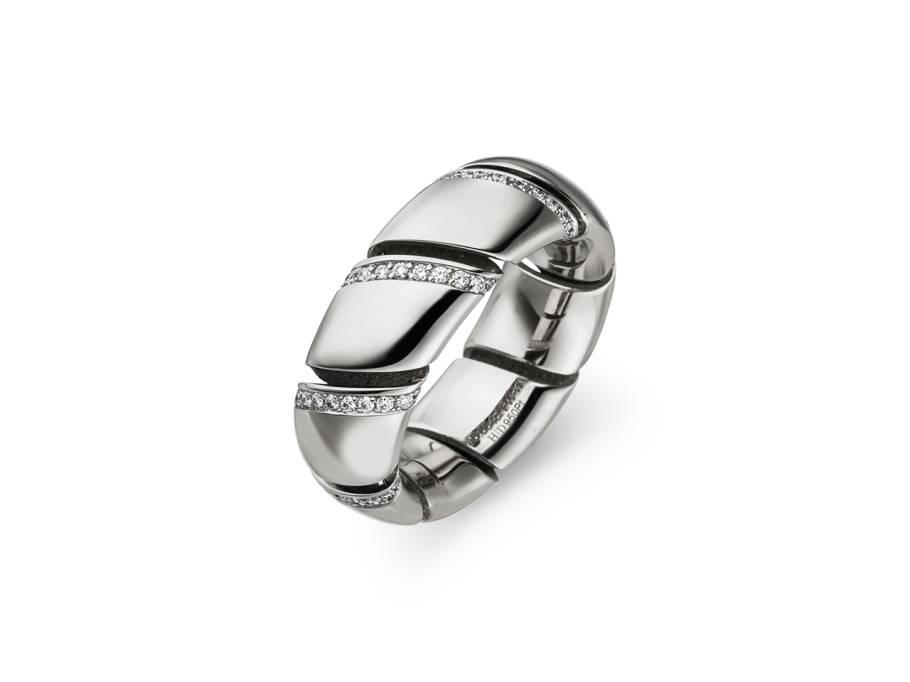 Loop Platin Ring mit Brillanten 0,16 ct