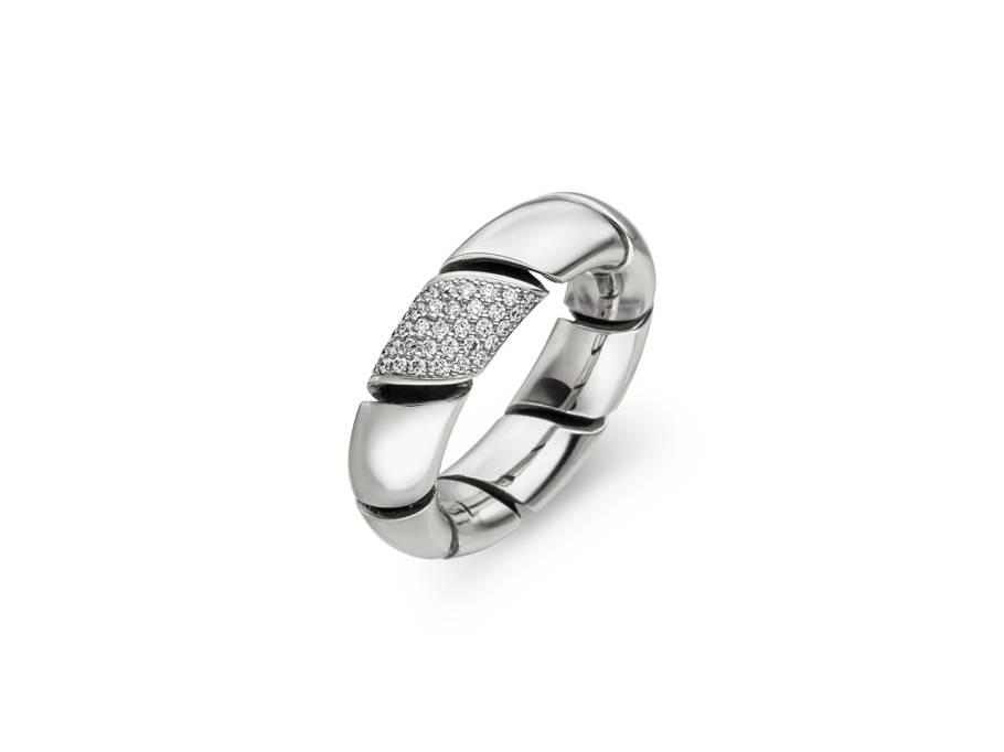 Loop Platin Ring mit Brillanten 0,16 ct