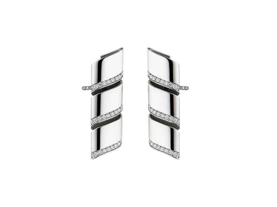 Loop Platin Ohrstecker mit Brillanten 0,27 ct