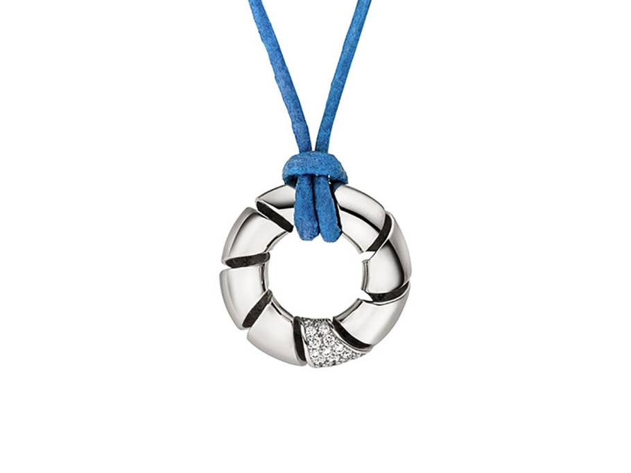Loop Platin Anhänger mit Brillanten 0,125 ct
