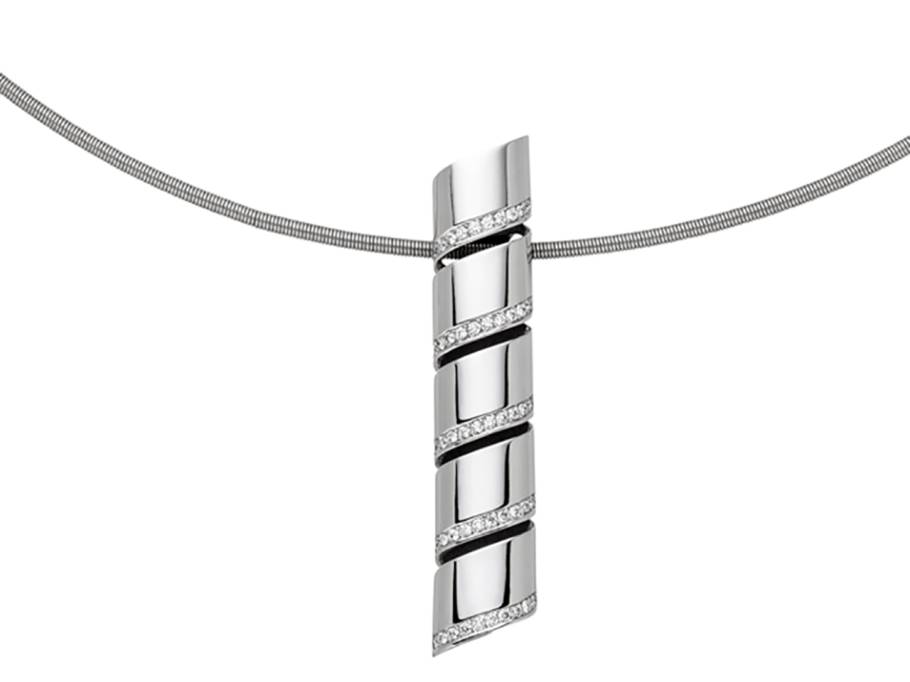 Loop Platin Anhänger mit Brillanten 0,215 ct