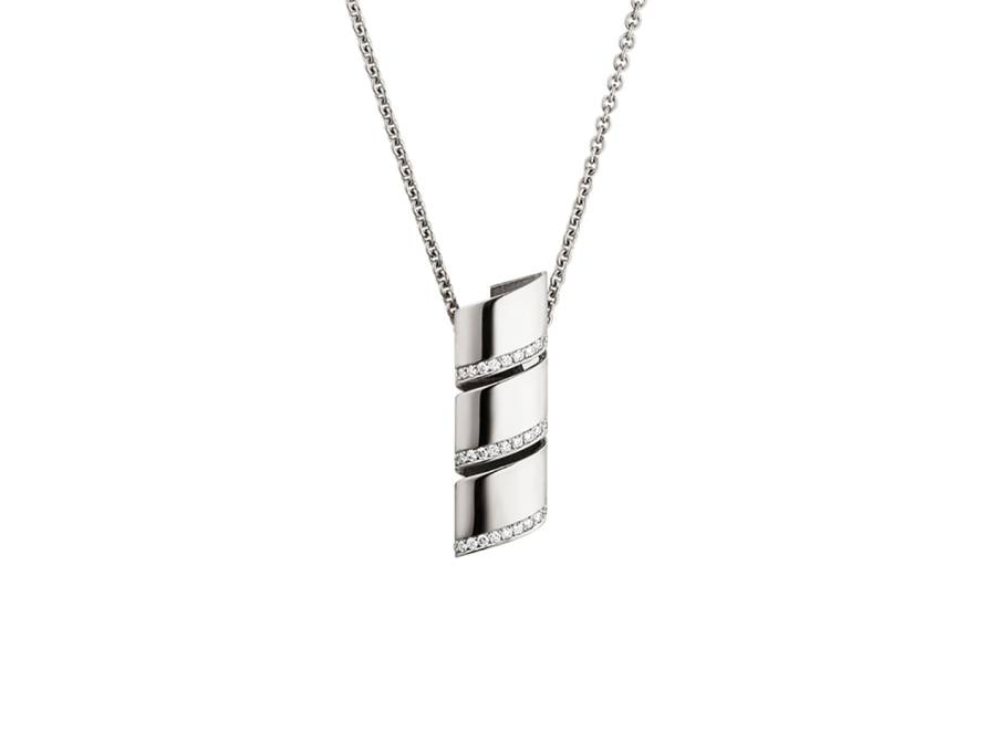 Loop Platin Anhänger mit Brillanten 0,13 ct