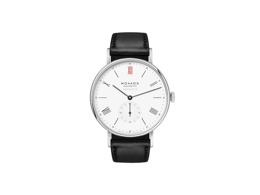 Ludwig 39 Neomatik "Ärzte ohne Grenzen" Limited Edition Automatik Edelstahl 39mm weißes Zifferblatt schwarzes Lederband