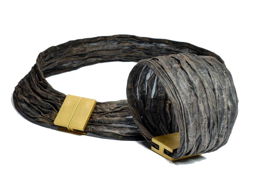 gewebtes Geflecht aus Bronze - Set 2 Armband