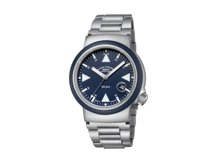 S.A.R. Rescue-Timer Nautikblau Automatik Edelstahl 42mm blaues Zifferblatt Metallband