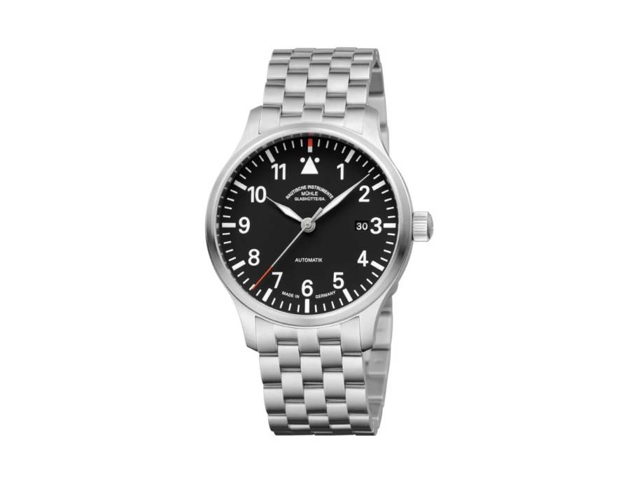 Terrasport II Automatik Edelstahl 40mm schwarzes Zifferblatt Metallband