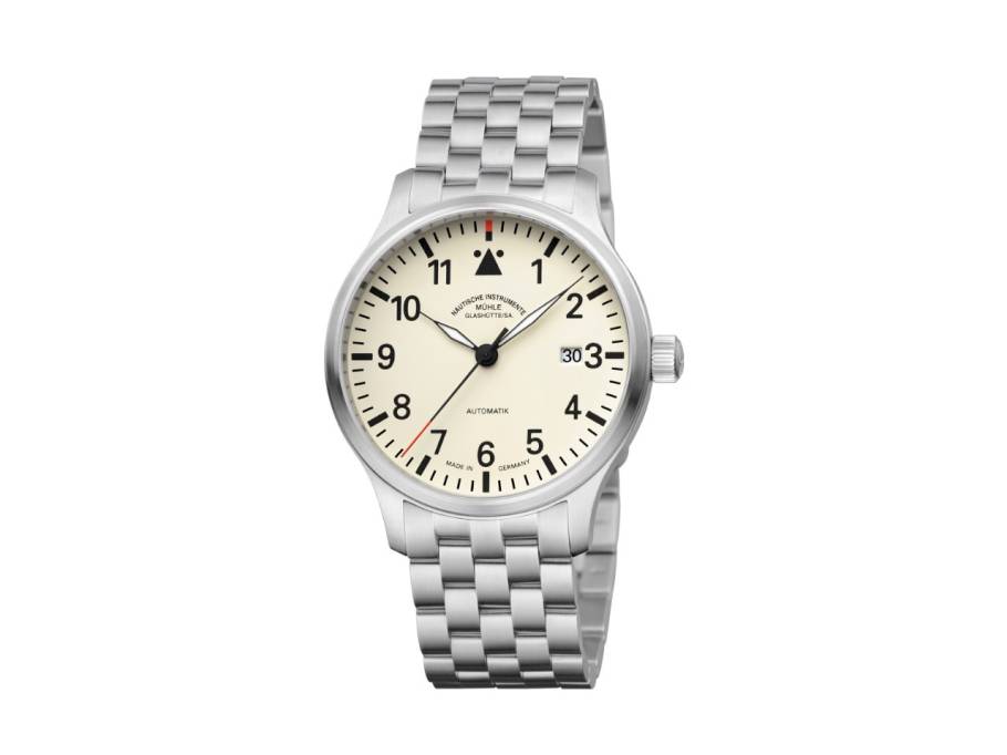 Terrasport II Automatik Edelstahl 40mm weißes Zifferblatt Metallband