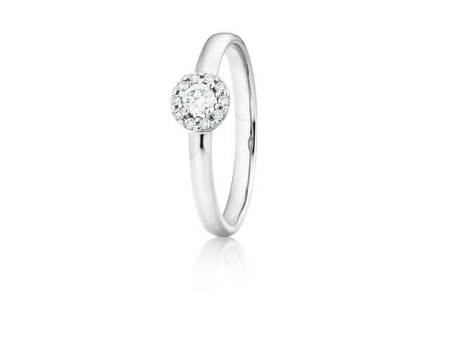 Magnifico Innenring Weißgold mit Brillantrosette