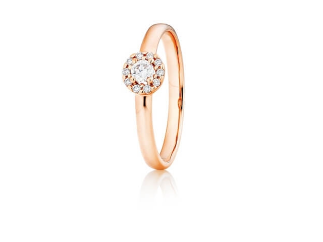 Magnifico Innenring Roségold mit Brillantrosette