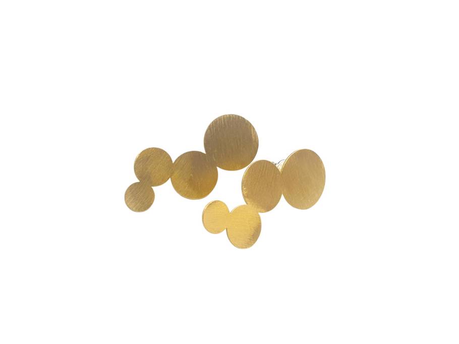 KRK Ohrstecker Silber goldfarben