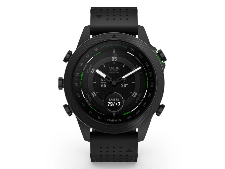    MARQ Golfer Gen 2 Carbon Edition Carbon 46mm digital schwarzes Lederband