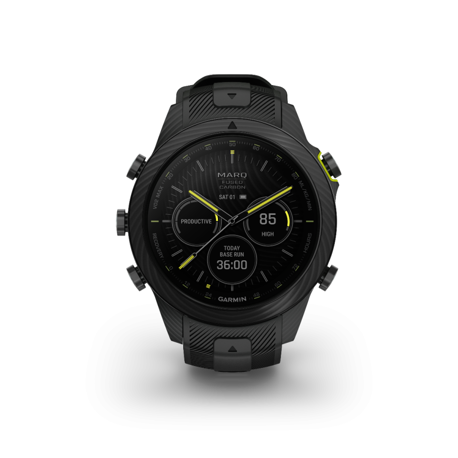 MARQ Athlete Gen 2 Carbon Edition Carbon 46mm digital schwarzes Kautschukband