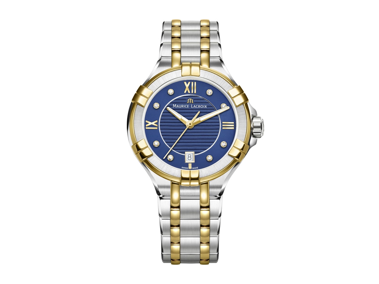 Maurice Lacroix Aikon Lady Damenuhr blau Brillanten Metallband kaufen