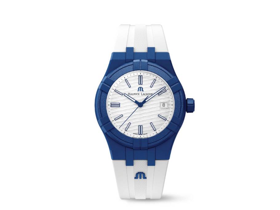Aikon #tide Quarz Kunststoff 40mm weißes Zifferblatt weißes Kautschukband