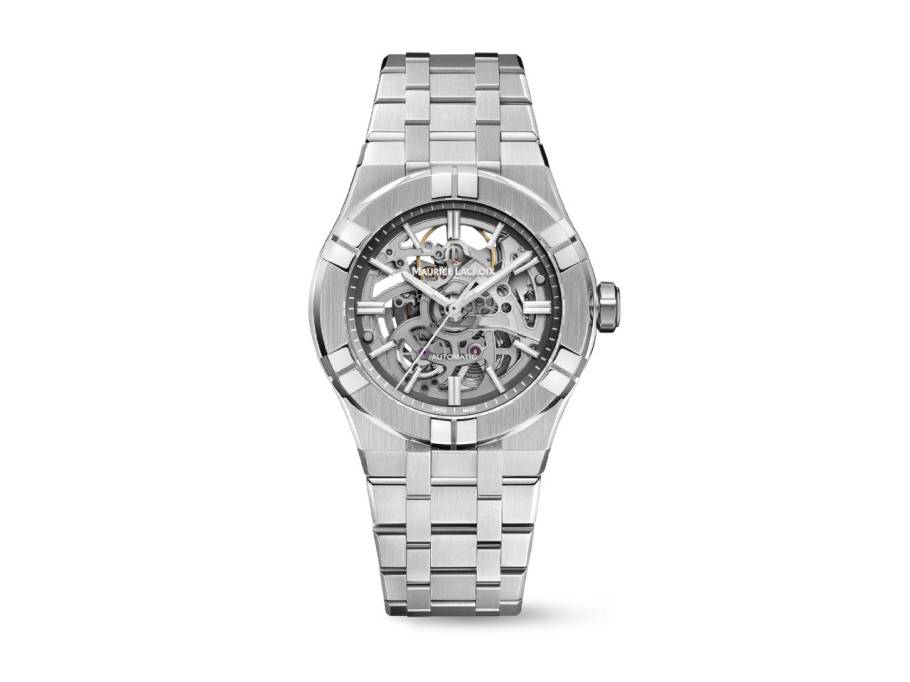 Aikon Skeleton Automatik Edelstahl 39mm skelettiertes ZIfferblatt Metallband