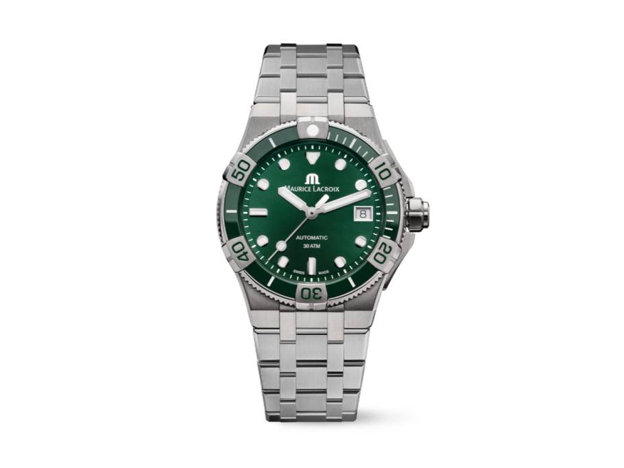 Aikon Venturer Automatik Edelstahl 38mm grünes Zifferblatt Metallband