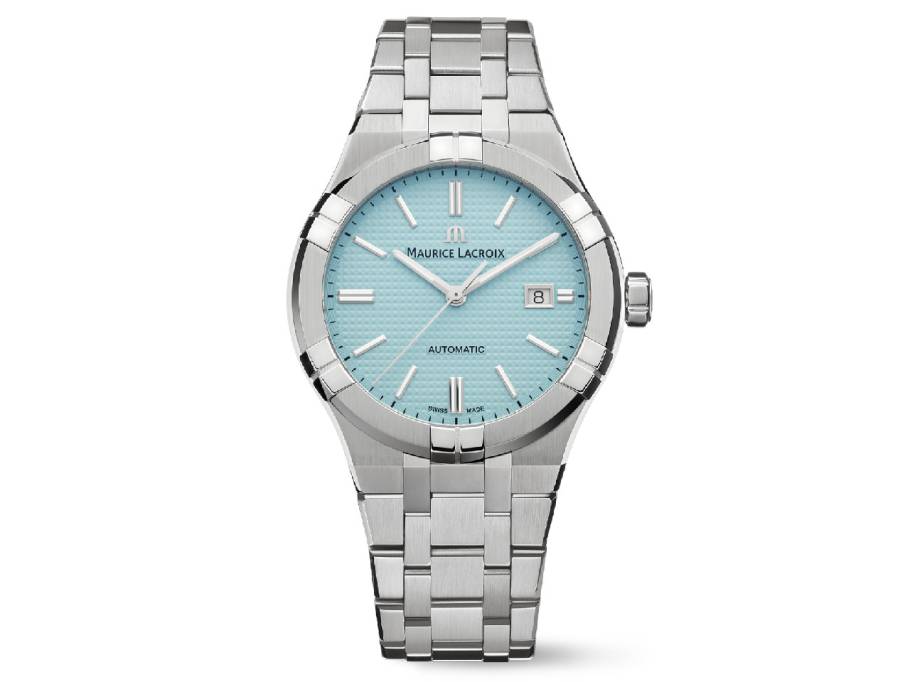   Aikon Limited Summer Edition Automatik Edelstahl 42mm hellblaues Zifferblatt Metallband