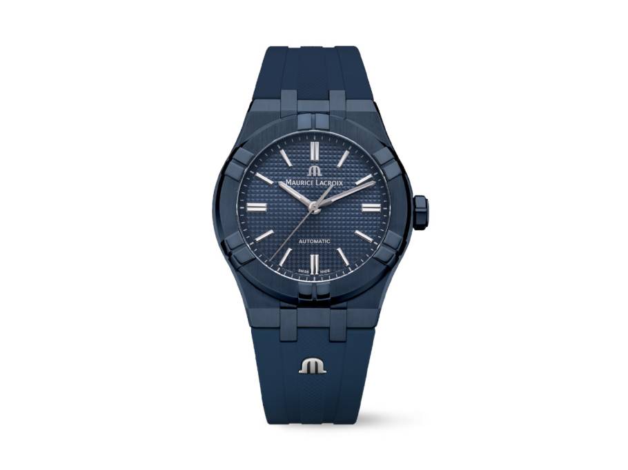 Aikon Automatik Edelstahl Blau-PVD 39mm blaues Zifferblatt blaues Kautschukband Limited Edition