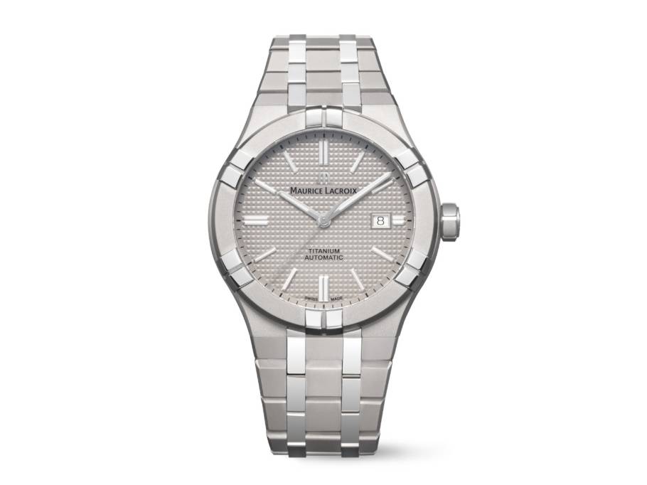 Aikon Automatic Titanium 42mm graues Zifferblatt Metallband