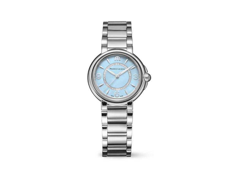 Fiaba Colours Edition Quarz Edelstahl 32mm blaues Zifferblatt Metallband