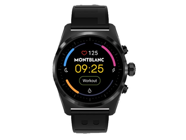 Summit Lite Smartwatch Aluminium schwarz schwarzes Kautschukband
