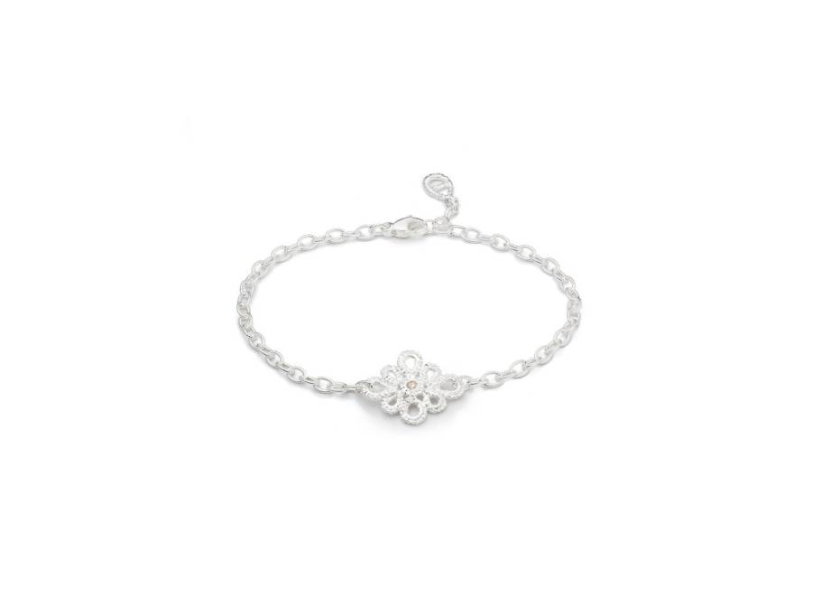 Miss Medea Armband Silber 18cm mit Brillant champagner