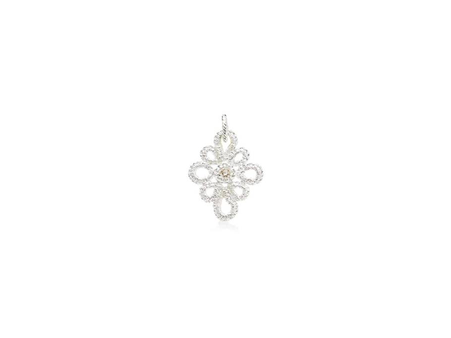 Miss Medea Anhänger Silber 22mm mit Brillant champagner