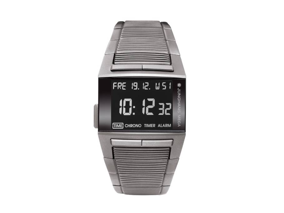 Mega 1000 Limited Edition Funkuhr Titan 38x36mm digitales Zifferblatt Titanband