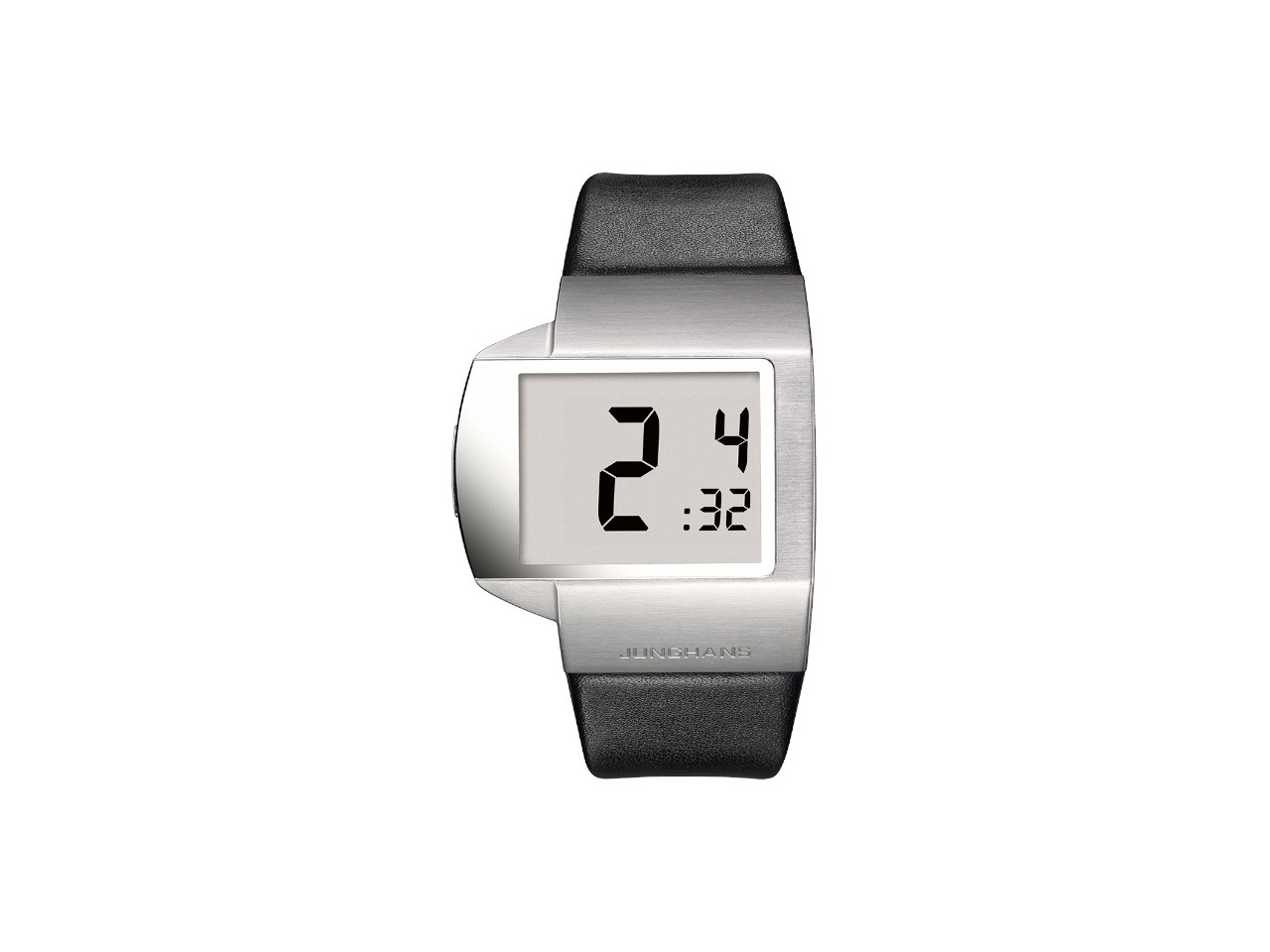 Junghans Funkuhr Herren Digital Junghans Mega Futura Limited Edition  Funkuhr Edelstahl