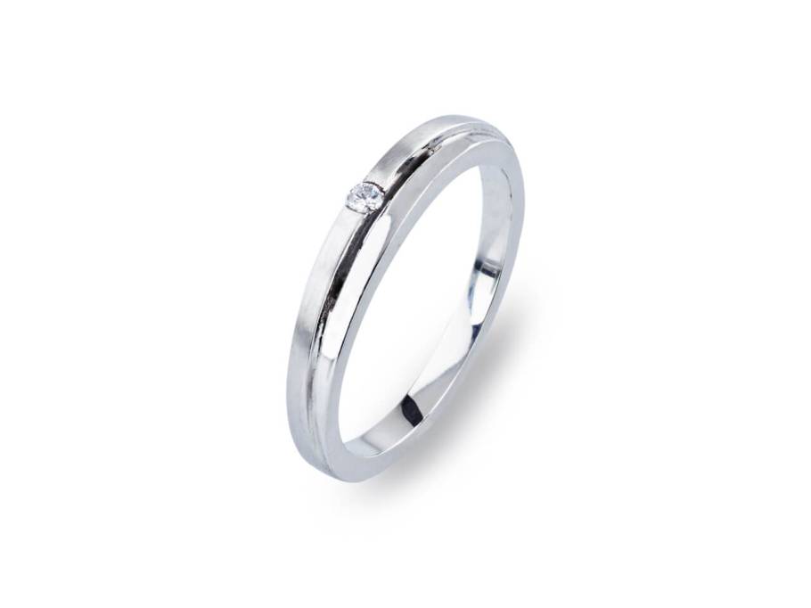 Set   2 Damenring Platin zweiteilig Brillant