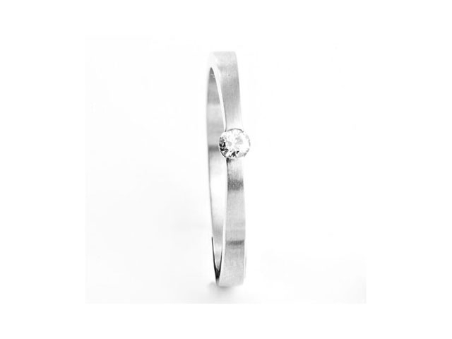 Set   4 Damenring Platin Brillant