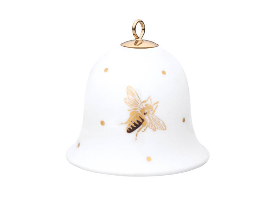 Miniatur-Glocke "Bienen mit Goldpunkten" aus Meissener Porzellan®