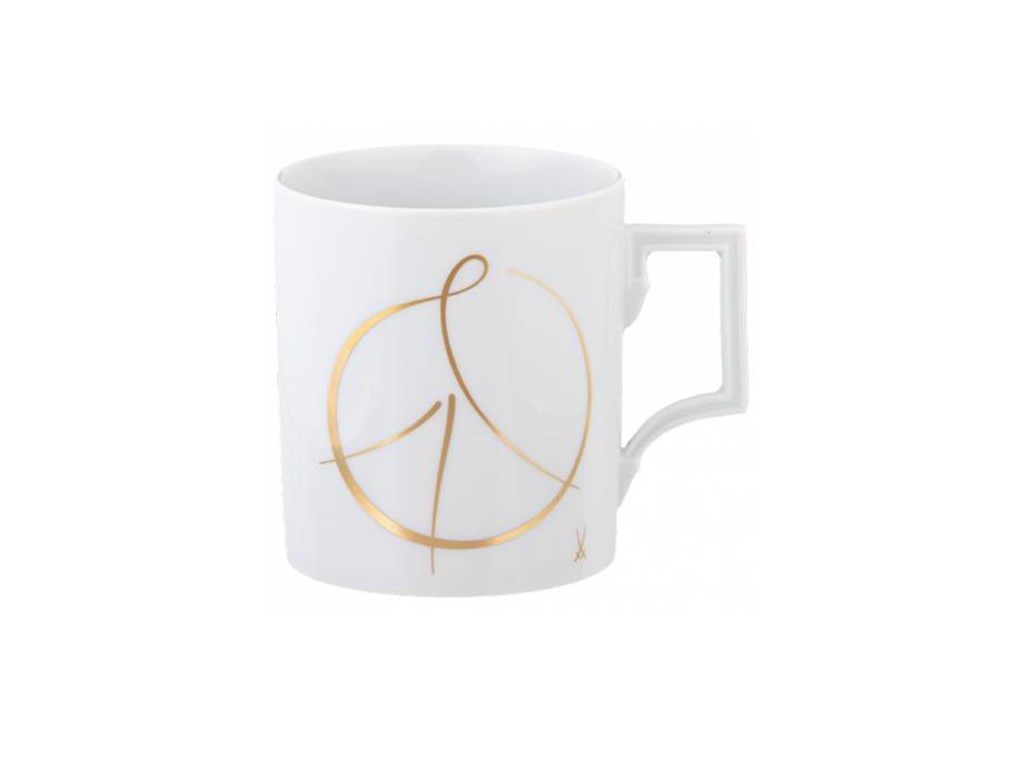  MUG Collection Henkelbecher PEACE-MUGS "Peace" in Gold