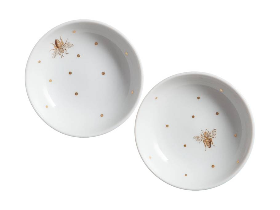 Schälchen-Set "Bienen mit Goldpunkten" Gebäck- / Dessertschalen aus Meissener Porzellan®