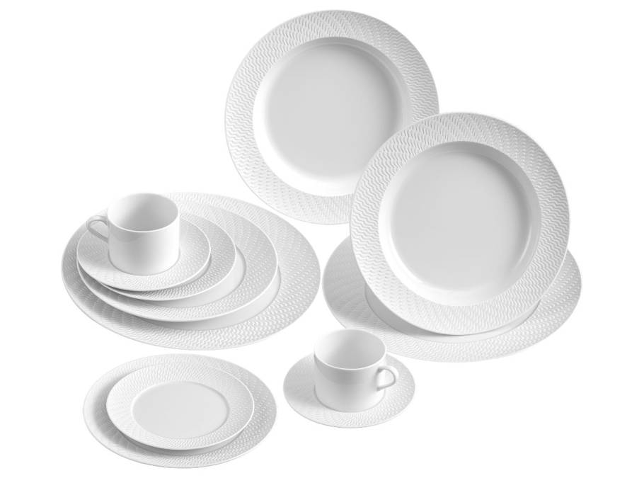  Starter-Set N°41 Wellenspiel Relief Biskuit weiß