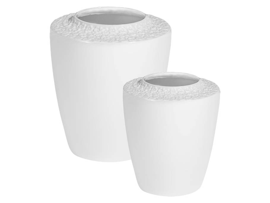 Vasen-Set Royal Blossom Biskuit weiß