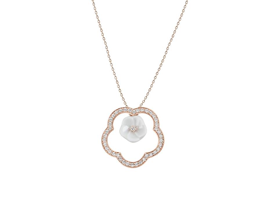 1739 Royal Blossom Frame Collier Roségold 45cm mit Brillanten 0,500ct