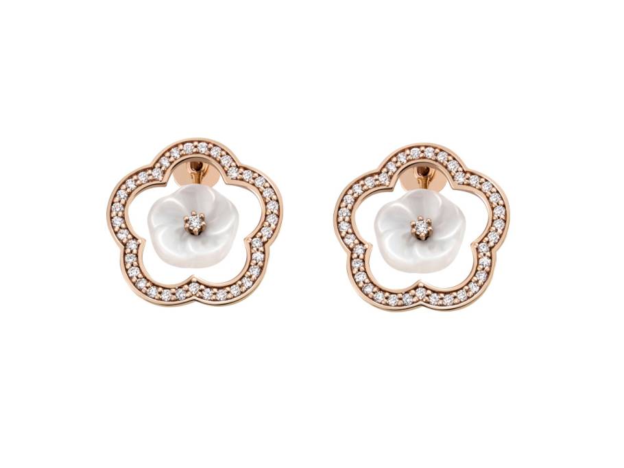 1739 Royal Blossom Frame Ohrstecker Roségold mit Brillanten 0,700ct