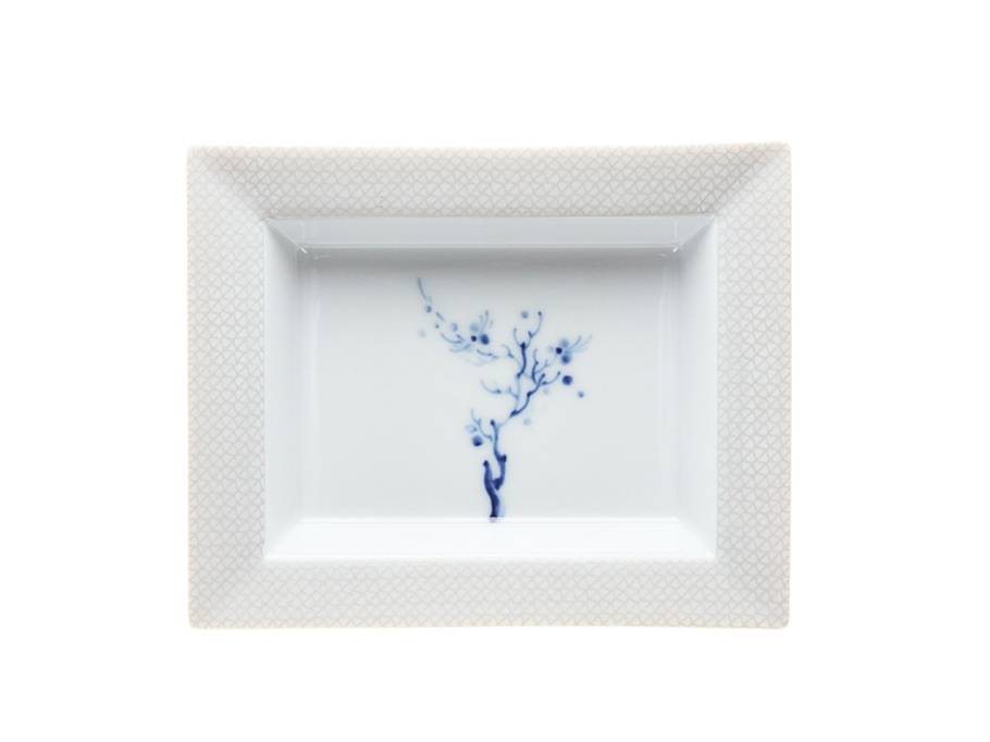 Vide-Poche klein "Blue Orchid Platin" 