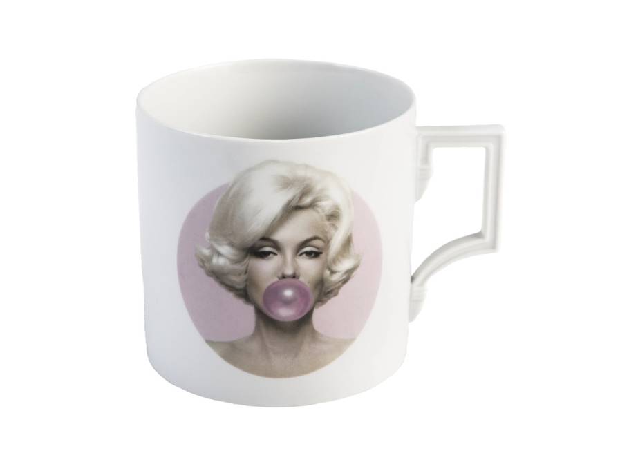 MUG Collection Big Mug Henkelbecher X Michael Moebius "Legends blowing Bubbles" Marilyn Monroe Rosa